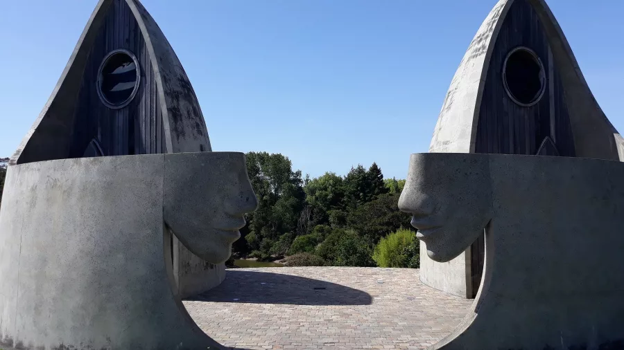 Surrealist public toilets in Matakana Auckland