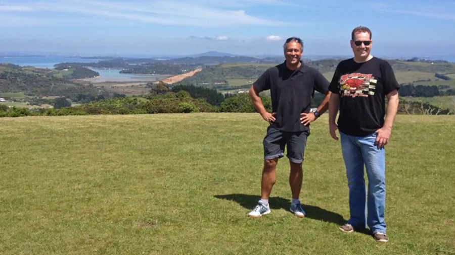 Scenic bush and beach landscape during a private personalised walk on Waiheke Island