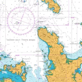 Detailed nautical chart being used aboard NZ53 during a sailing voyage
