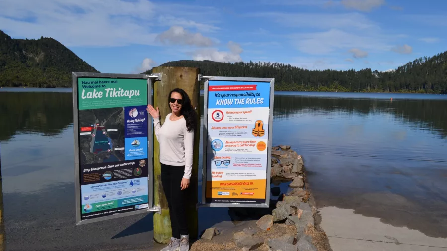 Scenic view of the Buried Village of Te Wairoa with native bush and historic remnants