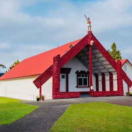 Traditional marae near Okawa Bay and Lake Rotoiti, visited on the Kahukiwi Experience cultural tour.