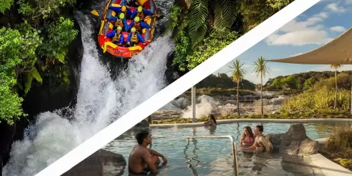 Whitewater rafting Kaituna Falls and relaxing at Hell’s Gate Rotorua