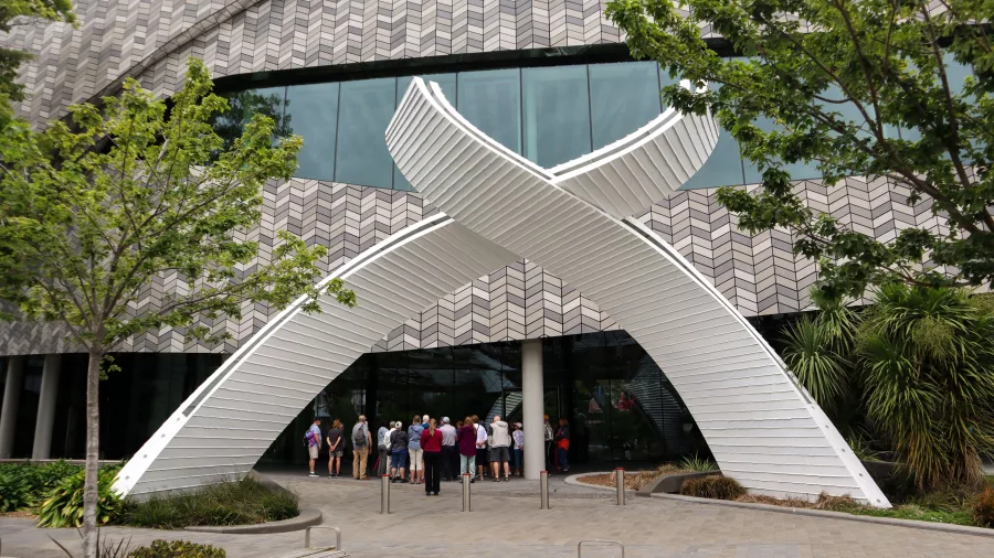 Te Pae Christchurch Convention Centre with Te Aika archway
