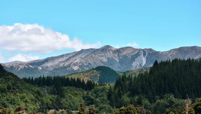 Mountain landscape near Hanmer Springs in Canterbury