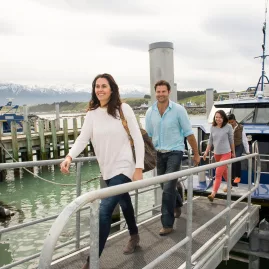 Passengers disembarking from Whale Watch Kaikōura boat
