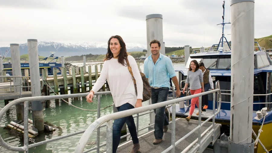 Passengers disembarking from Whale Watch Kaikōura boat