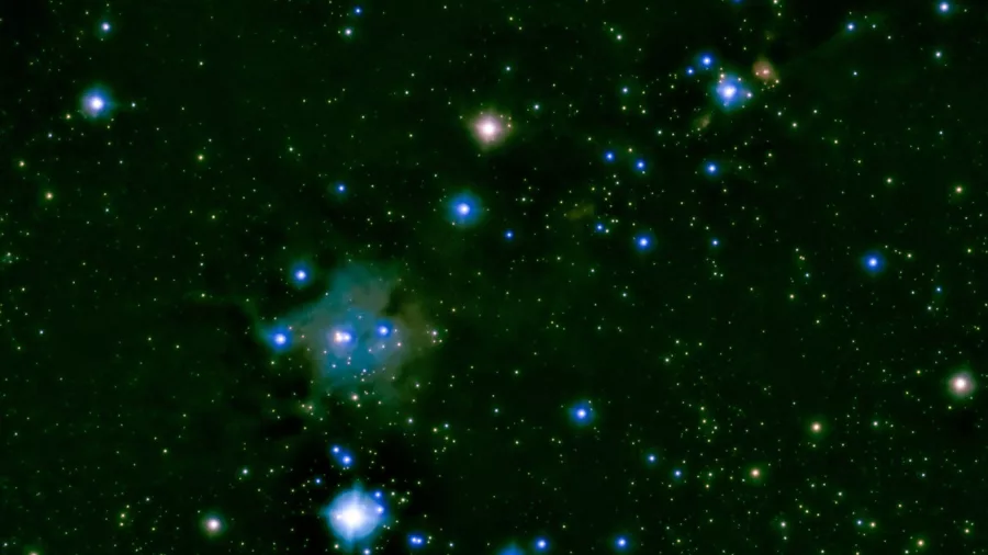 Star cluster image taken with infrared telescope on a Hanmer Springs stargazing tour