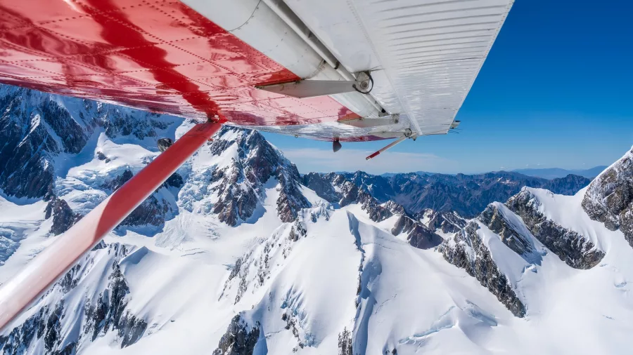 Scenic flight over the Southern Alps and Aoraki Mount Cook