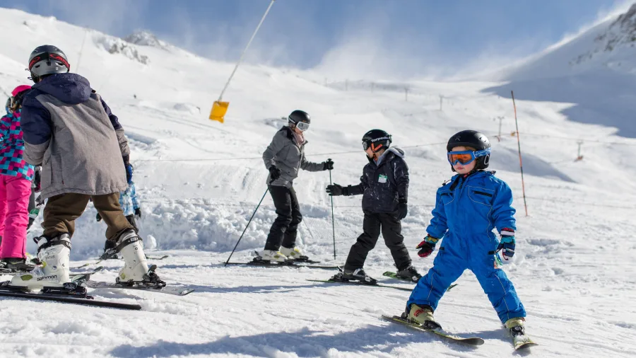 Children skiing at Mt Dobson Ski Area