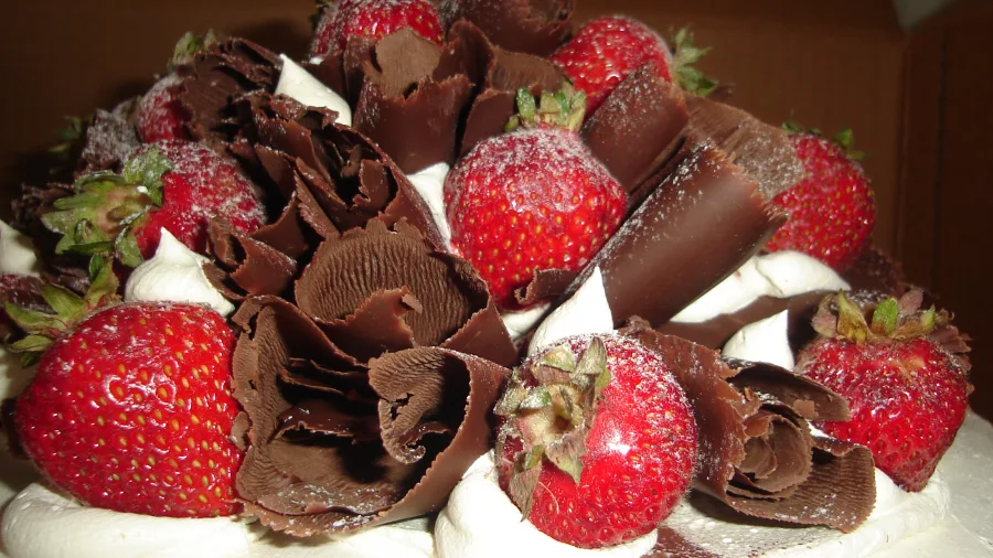 Strawberry and chocolate dessert at Stonebridge Function House, Geraldine