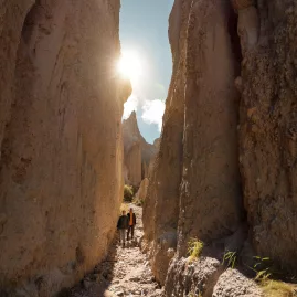 Clay Cliffs in Ōmarama with dramatic rock formations under blue sky