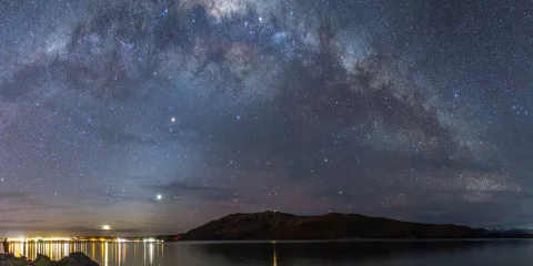 Milky Way over Lake Tekapo in Aoraki Mackenzie International Dark Sky Reserve