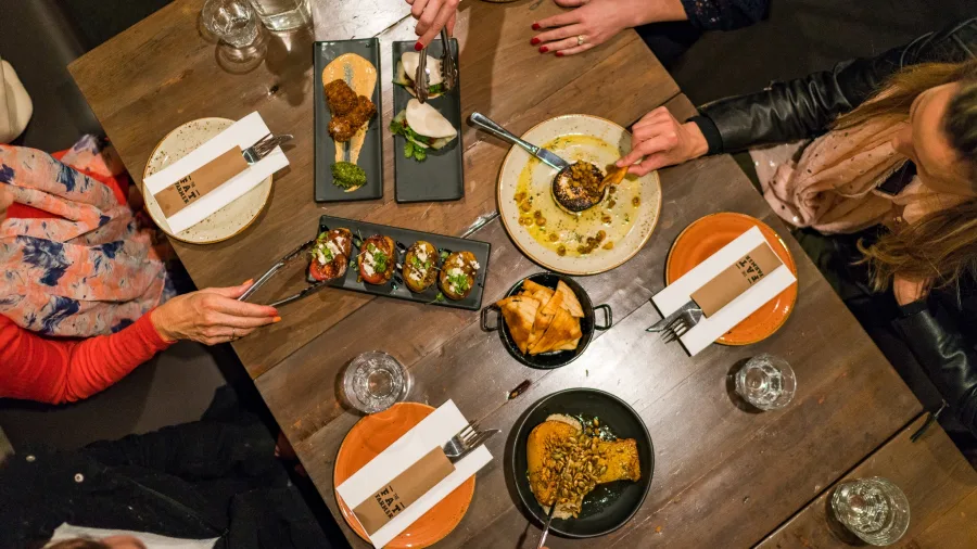 Shared plates at Fat Farmer Restaurant in Palmerston North
