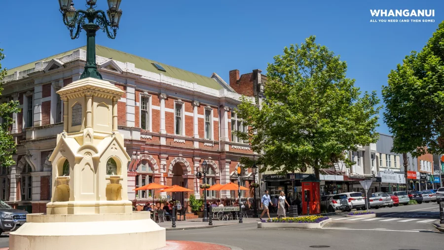 Watt Memorial Fountain at the corner of Ridgeway Street and Victoria Avenue in central Whanganui
