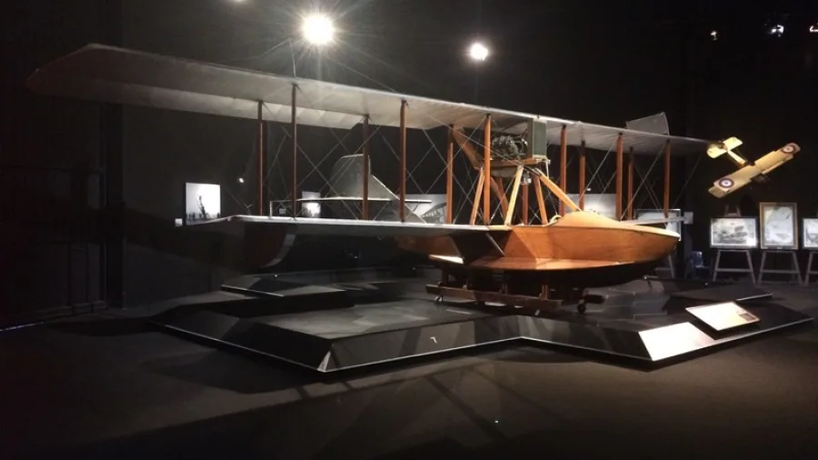 Curtiss MF Flying Boat on display at Omaka Aviation Heritage Centre’s Knights of the Sky exhibition