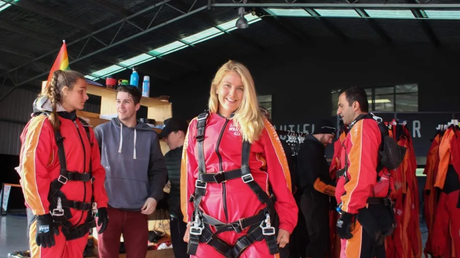 Getting ready to skydive with Wanaka Skydive in New Zealand