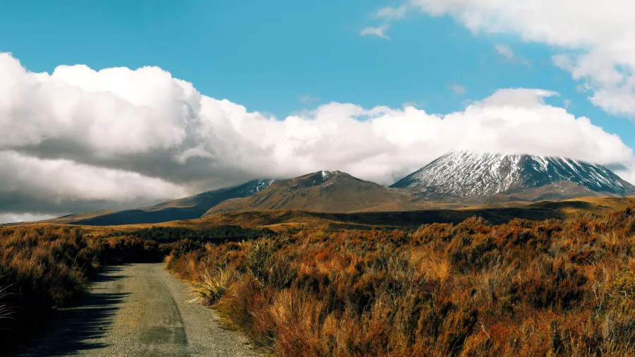Mount Ngauruhoe in Tongariro National Park on a clear day