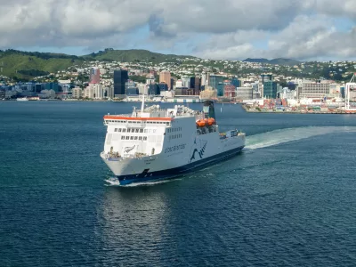 Interislander’s Kaitaki ferry departing Wellington