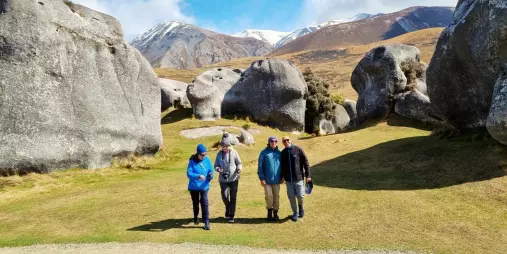 Scenic walk through limestone formations at Castle Hill / Kura Tāwhiti