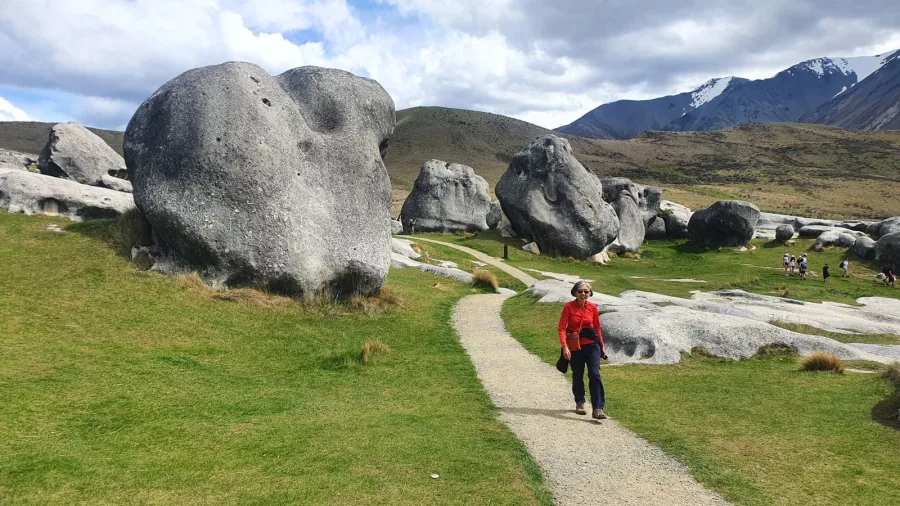 Guest walks solo along scenic Castle Hill limestone trail