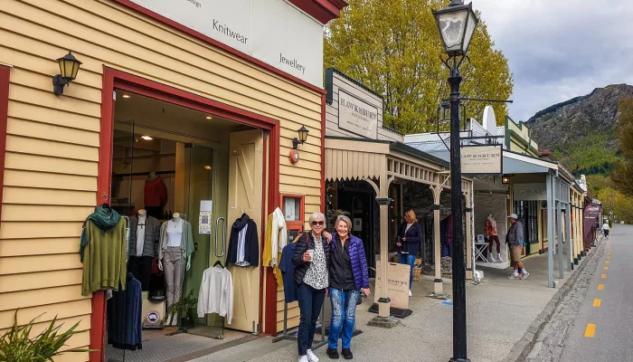 Ladies shopping along Arrowtown’s historic main street