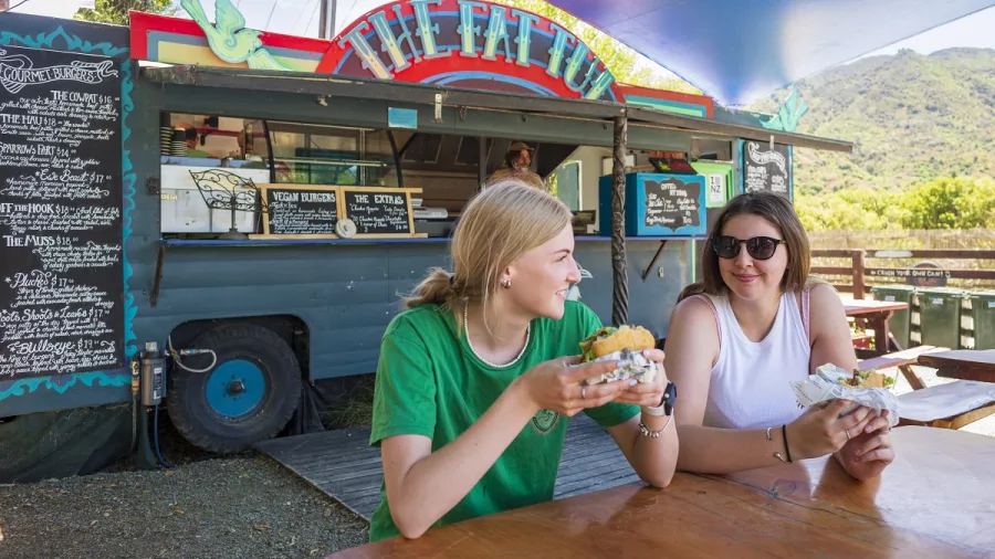 The Fat Tui food truck in Marahau, Nelson Tasman