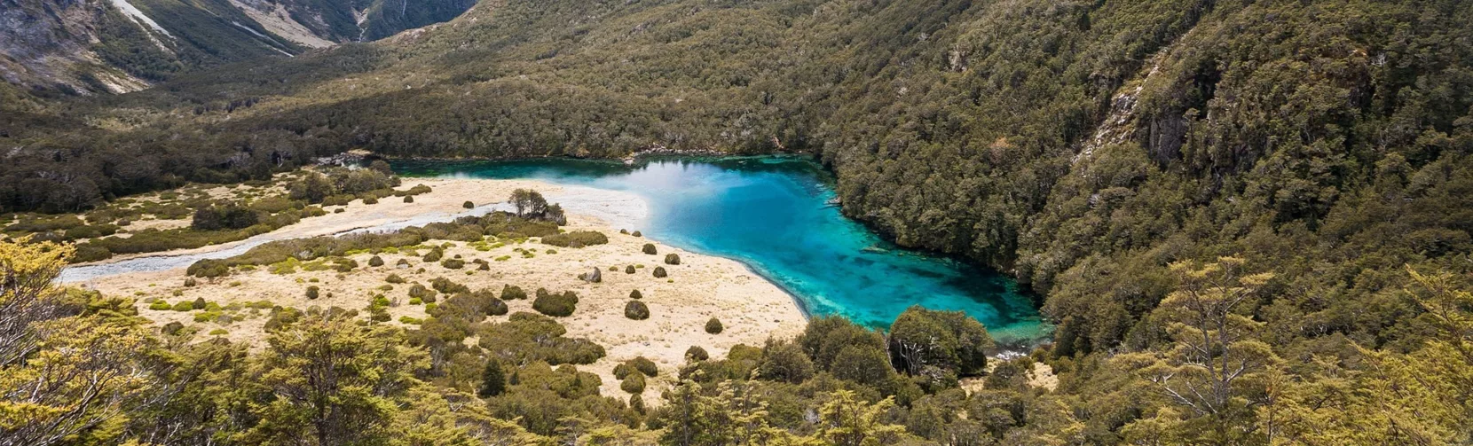 Blue Lake, also known as Lake Rotomairewhenua, in Nelson Lakes National Park
