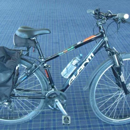 Extra large Avanti Discovery bike with panniers for hire in Nelson
