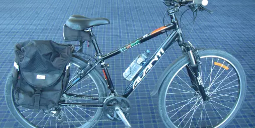 Medium Avanti bike with panniers for hire in Nelson