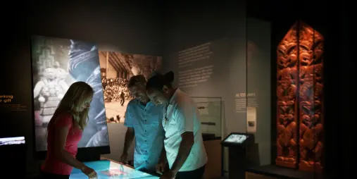 Interactive museum display Waitangi Treaty Grounds Bay of Islands Northland