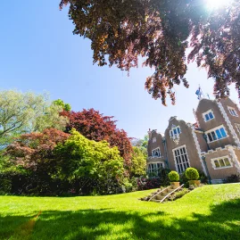 Olveston historic mansion with lush gardens in Dunedin