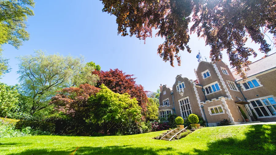 Olveston historic mansion with lush gardens in Dunedin