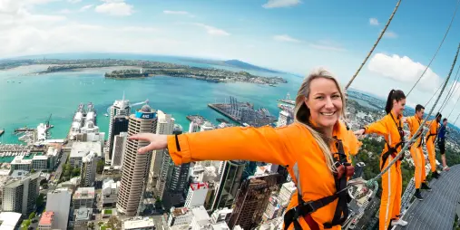 Auckland SkyWalk with panoramic city views