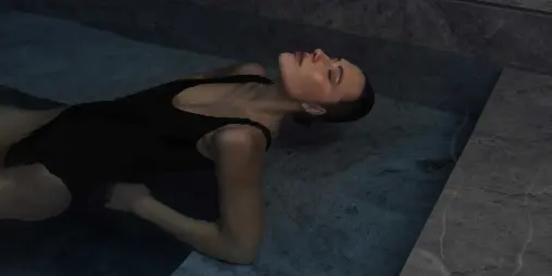 Woman floating in hydrotherapy pool at Bathhouse Spa Queenstown