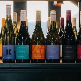 Boutique Central Otago wines on display at Kinross Cellar Door