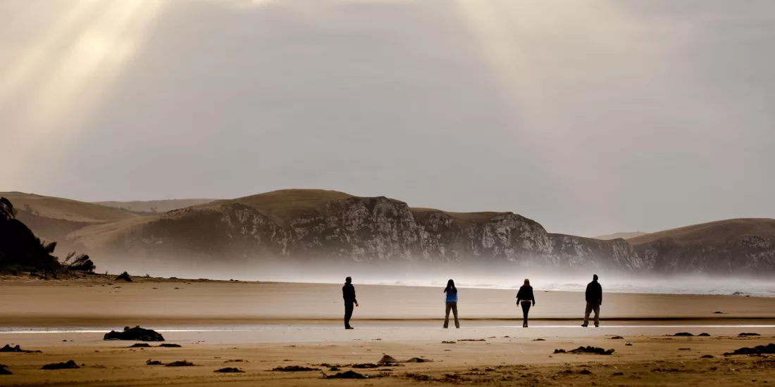 Tahakopa Bay beach in The Catlins, Southland New Zealand