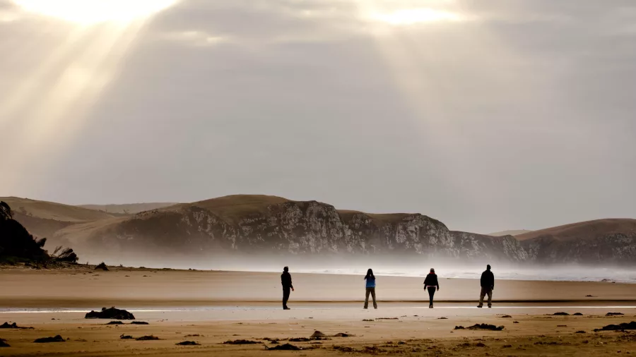Tahakopa Bay beach in The Catlins, Southland New Zealand
