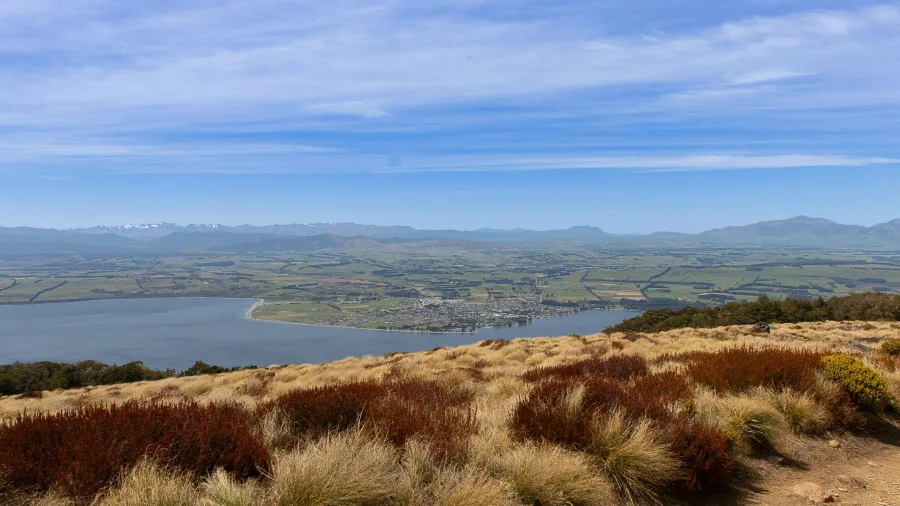 View over Te Anau and Lake Te Anau from the Kepler Track