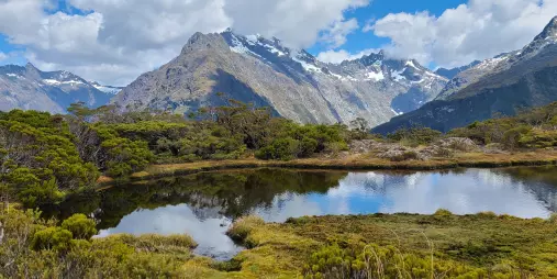 Alpine tarn at Key Summit on the Routeburn Track