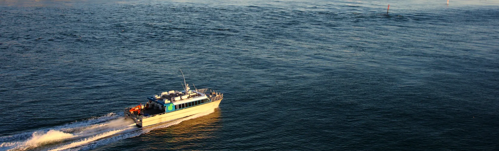 Ferry departing Bluff for Oban Harbour on Stewart Island, New Zealand