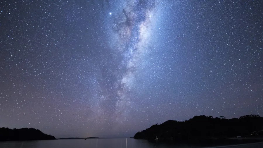 Milky Way over the night sky at Stewart Island, New Zealand