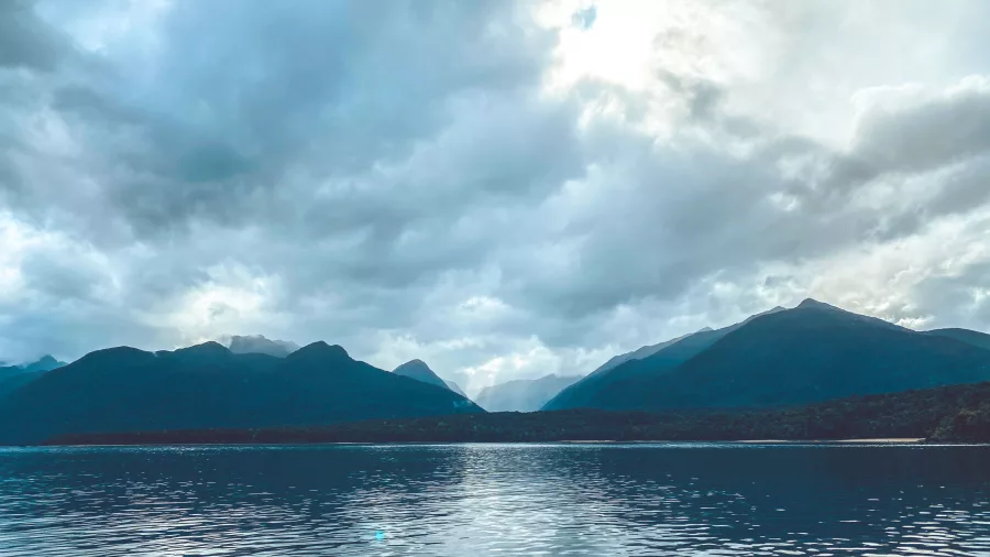 Scenic Lake Manapouri in Fiordland Southland New Zealand