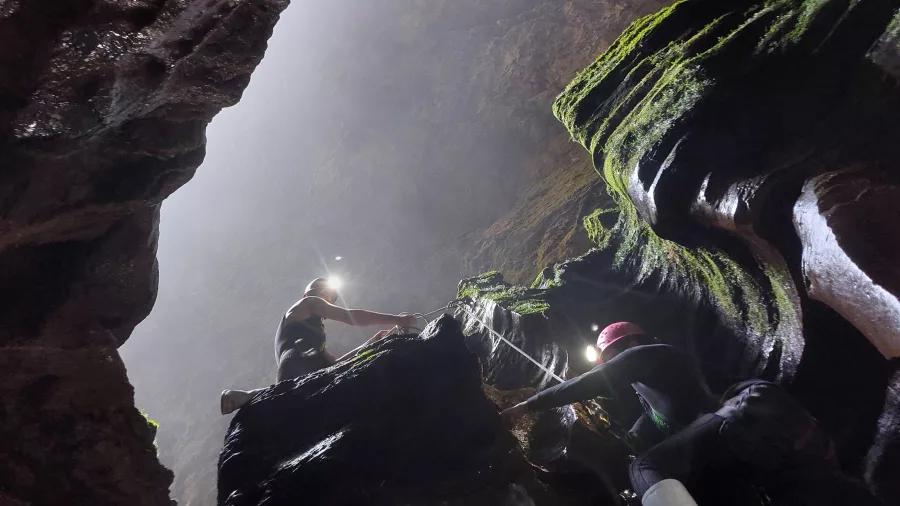 Lost World Epic abseil inside Waitomo cave system
