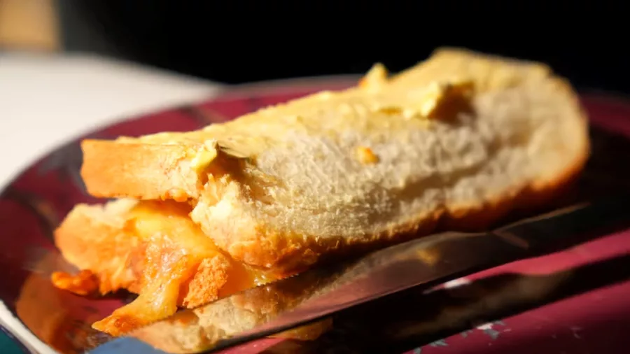 Famous cheese roll from Le Ciel Café in Wellington