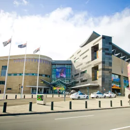 Exterior view of Te Papa Tongarewa, the national museum of New Zealand in Wellington