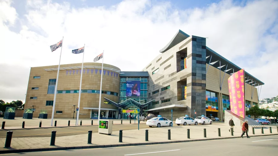 Exterior view of Te Papa Tongarewa, the national museum of New Zealand in Wellington