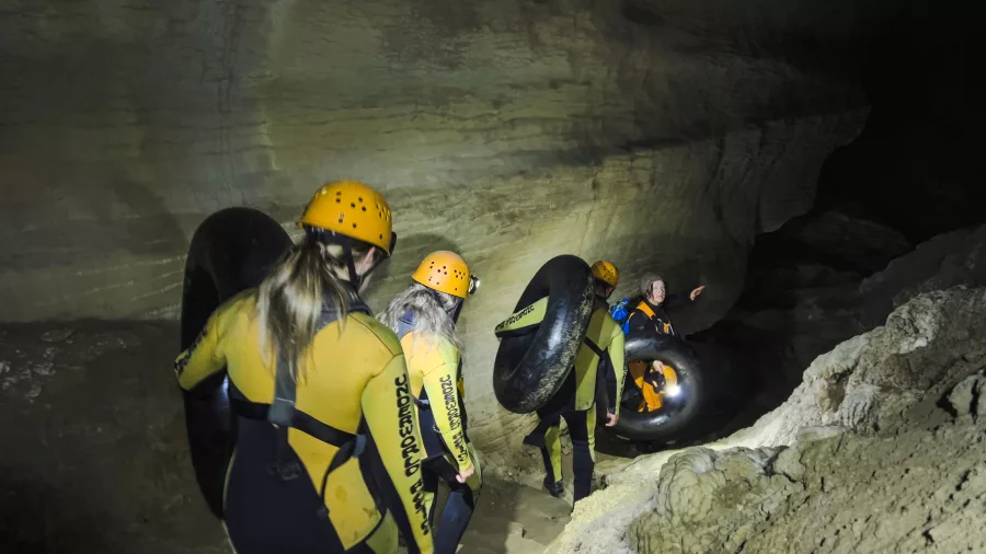 Cave tubing tour with Underworld Adventures on the West Coast of New Zealand