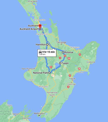 Map of 8 Day Thermal Explorer Self Drive