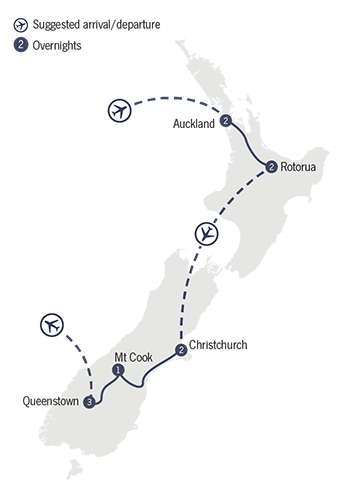 Map of 11 Day City Explorer Self Drive Tour