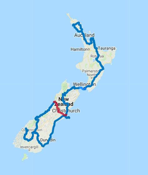 Map of 24 Day Grand Explorer Self Drive